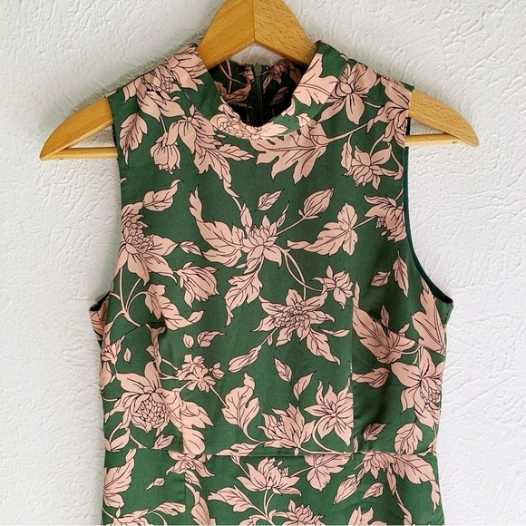 Lulu’s Carriage Tour Pink and Green Floral Print Sleeveless Dress Sz Medium - Picture 3 of 7